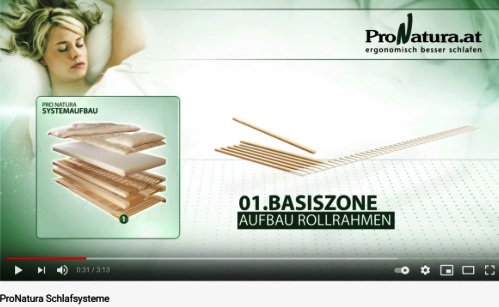 Klein Bild Video ProNatura Schlafsystem